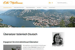 Relaunch der Webseite von Elke Mählmann, Dolmetscherin und Übersetzerin für Italienisch Deutsch.